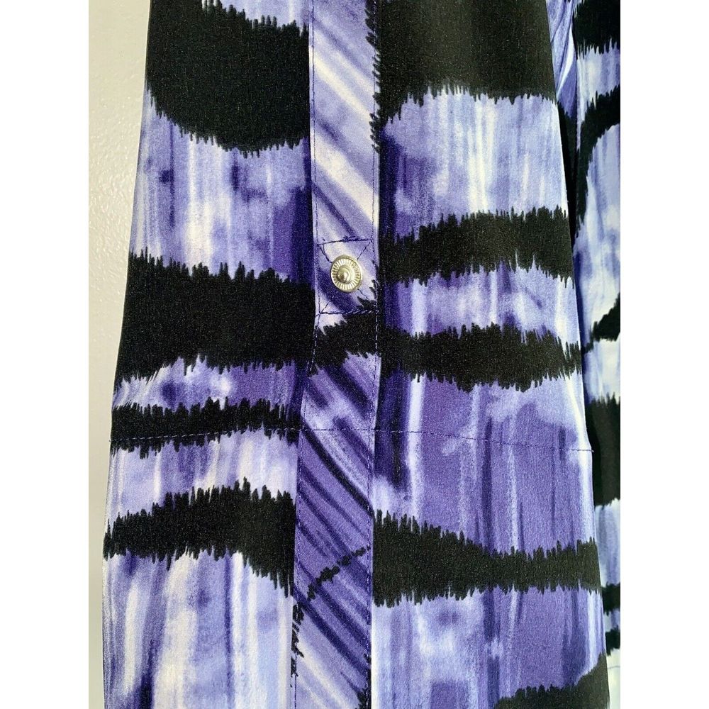 Chico's Purple and Black Patterned Utility Jacket - Picture 8 of 16